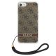 3. Etui Guess 4G Print Strap na iPhone SE 2022 / SE 2020 / 7 / 8 - brązowe