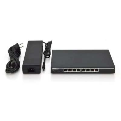 5. Digitus Przełącznik 8-portowy Gigabit Desktop PoE 10/100/1000 Mbps