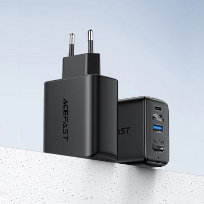 5. Acefast 2w1 ładowarka sieciowa GaN 65W USB Typ C / USB, adapter przejściówka HDMI 4K@60Hz (zestaw z kablem) biały (A17 white)