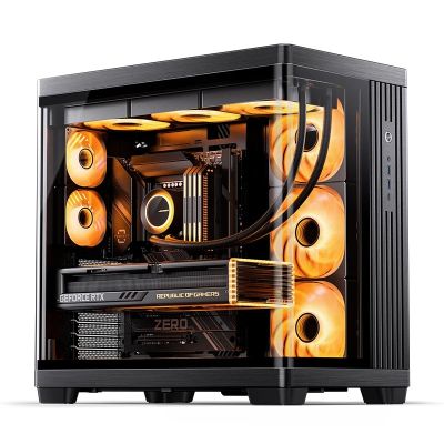 7. Jonsbo TK-4 Gehäuse, Midi-Tower, ATX, Tempered Glass - schwarz