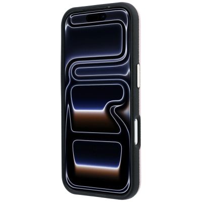5. Etui Guess Grained & Big Resin Logo na iPhone 18 Pro / 17 Pro - różowe