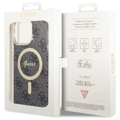 7. Etui Guess 4G MagSafe na iPhone 14 Pro Max - czarne