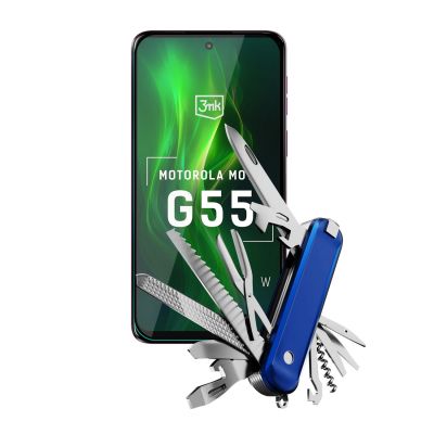 23. Szkło hartowane 3mk HardGlass Max Lite Black na Motorola Moto G55 5G