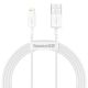 Baseus Superior kabel USB - Lightning 2,4A 1,5 m Biały (CALYS-B02)