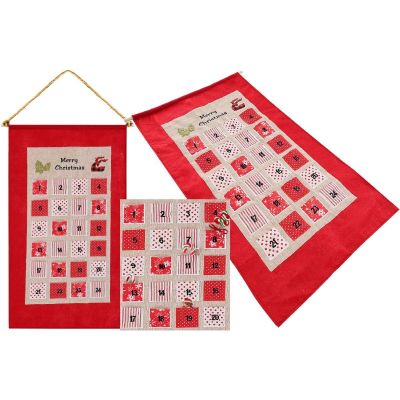 7. KALENDARZ ADWENTOWY 56x87CM CZERWONY