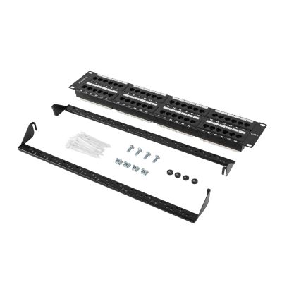 5. LANBERG PATCH PANEL 48 PORT 2U KAT.6 CZARNY PPU6-2048-B