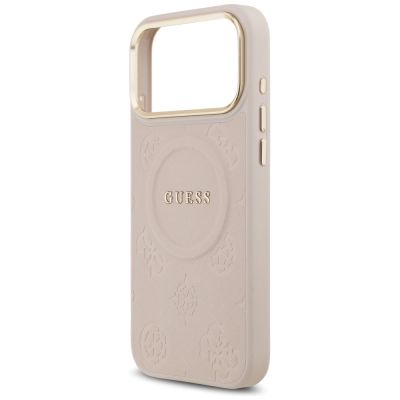 6. Etui Guess Peony Hot Stamp MagSafe na iPhone 17 Pro Max - różowe