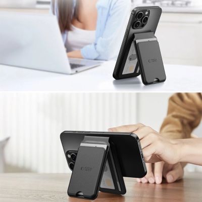 5. Etui Tech-Protect MagWallet Stand MagSafe uniwersalny - czarny