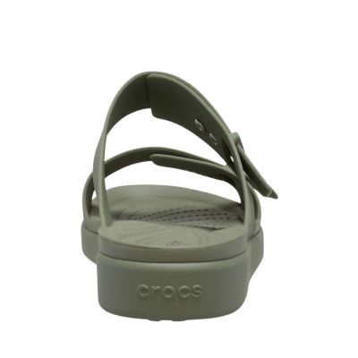 3. Klapki damskie Crocs Brooklyn Buckle Low zielone 211215 3BX