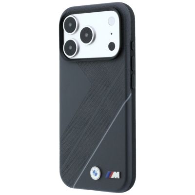 2. Etui BMW M Tire Track with Silver Line MagSafe na iPhone 18 Pro / 17 Pro - ciemnoszare