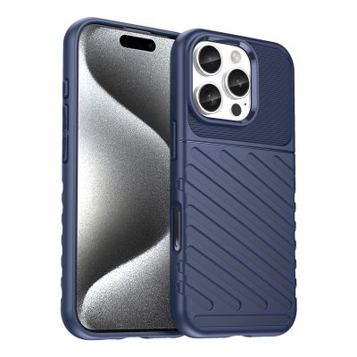 Etui Thunder Case na iPhone 16e / 17e silikonowy pancerny pokrowiec - niebieskie