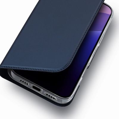 15. Etui Dux Ducis Skin Pro na iPhone 16 Pro Max z klapką i miejscem na kartę - niebieskie