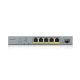 5. Switch Zyxel GS1350-6HP 6p PoE (PoE+: 3;PoE++: 2) 60W Managed Gigabit