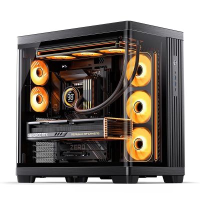 28. Jonsbo TK-4 Gehäuse, Midi-Tower, ATX, Tempered Glass - schwarz