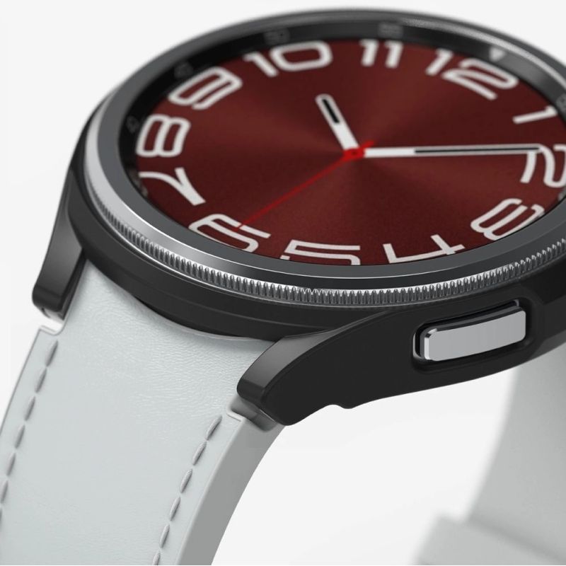 4. Etui Ringke Slim 2-pack na Samsung Galaxy Watch 6 Classic 43 mm - czarny i przezroczysty
