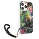 4. Etui Guess Flower Strap na iPhone 13 Pro / iPhone 13 - niebieskie