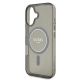 6. Etui Guess IML Glitter Circle MagSafe na iPhone 16 - czarne
