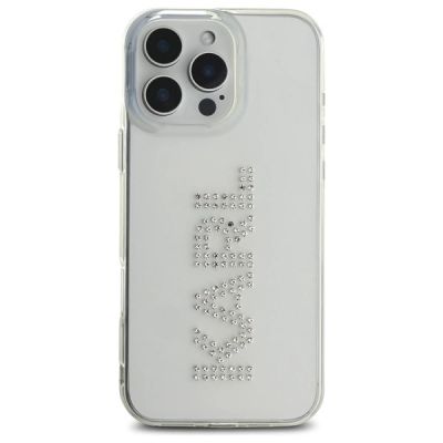 3. Etui Karl Lagerfeld IML Rhinestones Logo na iPhone 16 Pro Max 6.9" - przezroczyste