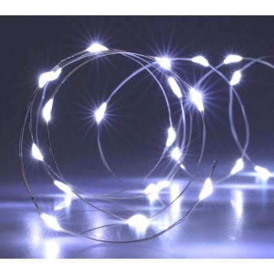 11. LAMPKI DRUCIKI NA BATERIE GIRLANDA 80 LED ZIMNY BIAŁY
