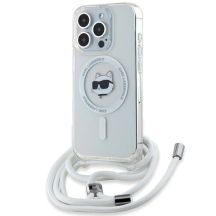 Etui Karl Lagerfeld IML Choupette Head & Cord MagSafe na iPhone 14 Pro Max - przezroczyste