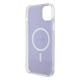 7. Etui Guess IML Iridescent MagSafe do iPhone 15 Plus - fioletowe