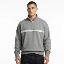 Bluza dresowa Calvin Klein Zip Fleece Hoodie Logo Tape Grey Heather - LZ04RE285G-P7E