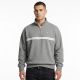 Bluza dresowa Calvin Klein Zip Fleece Hoodie Logo Tape Grey Heather - LZ04RE285G-P7E