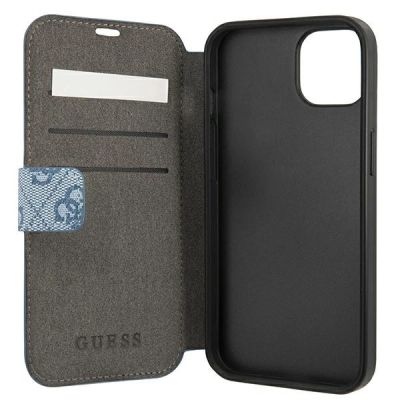 5. Etui Guess 4G Stripe na iPhone 13 mini - niebieskie