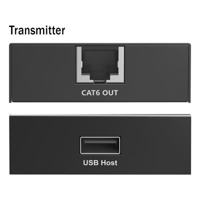 6. Przedłużacz (extender) po skrętce kat.6 USB 2.0 do 150m, 4x USB-A do 480 Mbps, 1x RJ45 (Gigabit Ethernet) - zestaw (odbiornik/nadajnik)