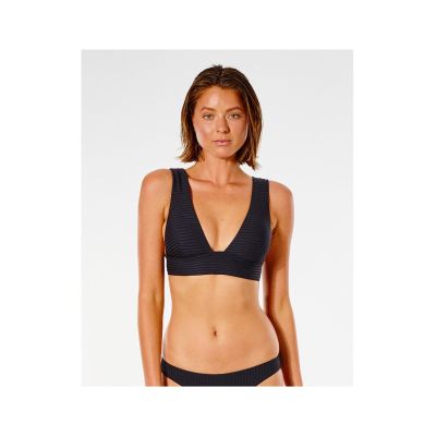 8. Biustonosz kąpielowy RIP CURL Premium Surf Deep V czarny