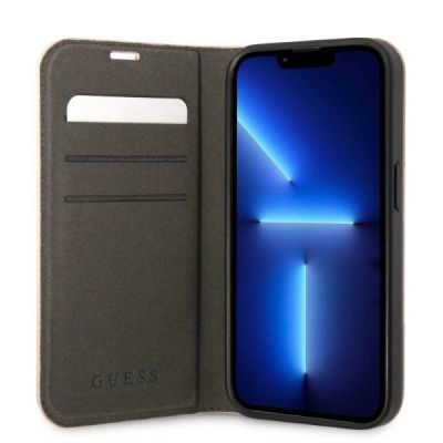 4. Guess GUBKP14XHG4SHP iPhone 14 Pro Max 6,7" różowy/pink book 4G Vintage Gold Logo