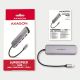 8. Axagon HMC-HCR3A 3x USB-A+ HDMI+ SD/microSD USB-C 3.2 Gen 1 hub 20cm Przewodowa USB 3.2 Gen 1 (3.1 Gen 1) Type-C Szary