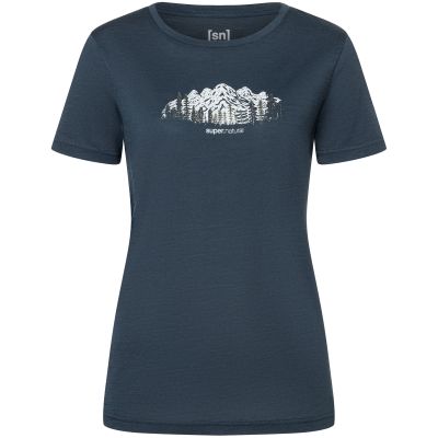 4. Koszulka z krótkim rękawkiem damska SUPER.NATURAL W CANADIAN WOODS TEE granatowa