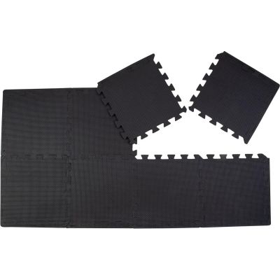 24. MATA PUZZLE POD SPRZĘT FITNESS 8SZT 30x30x0,9CM CZARNA PURE 2 IMPROVE