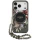 Etui Guess IML Flowers Pearl Strap MagSafe na iPhone 18 Pro / 17 Pro - czarne
