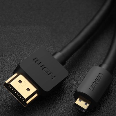 7. Ugreen kabel przewód Micro HDMI - HDMI 3m czarny (HD127)