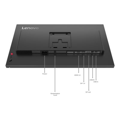 11. Monitor Lenovo ThinkVision P24q-40, 23,8", Systemy ochrony przed włamaniem (IPS), proporcje 16:9, 120 Hz, 4 ms, 2560x1440, 300 cd/m2, HDMI: 1, Krucza czerń, Gwarancja 36 miesięcy