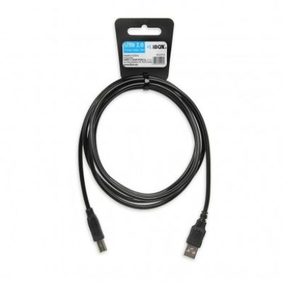 2. Kabel IBOX USB 2.0 A-B M/M 1,8M DRUKARKA IKU2D18 (USB 2.0 typu A M - USB 2.0 typu B M; 1,8m; kolor czarny)