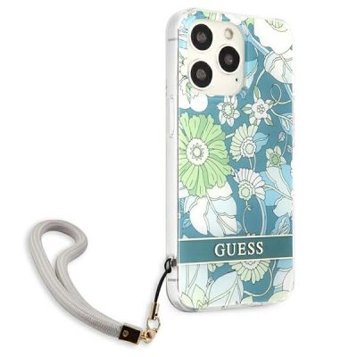 4. Etui Guess Flower Strap na iPhone 13 Pro Max - zielone