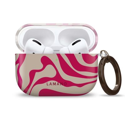 2. Etui Tech-Protect Lamano na AirPods Pro 3 - różowo-beżowe