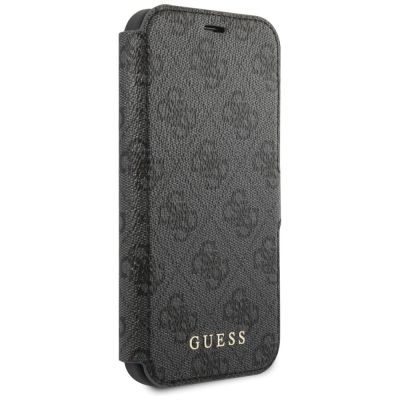 3. Etui Guess Charms Collection Book 4G na iPhone 12 / 12 Pro - szare