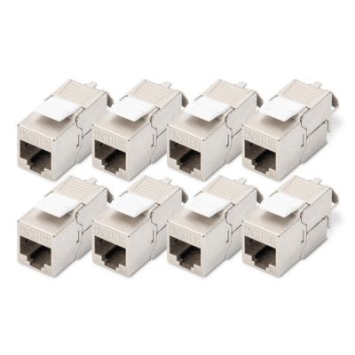 Digitus Moduł CAT 6A Keystone, ekranowany, beznarzędziowe złącze montażowe - 8 szt.