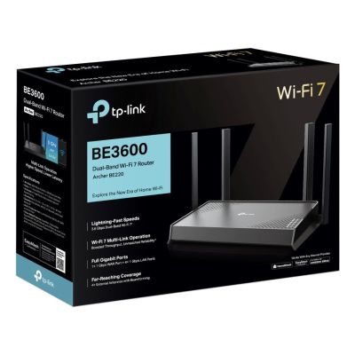 4. TP-Link Archer BE220 router bezprzewodowy Gigabit Ethernet Dual-band (2.4 GHz/5 GHz) Czarny