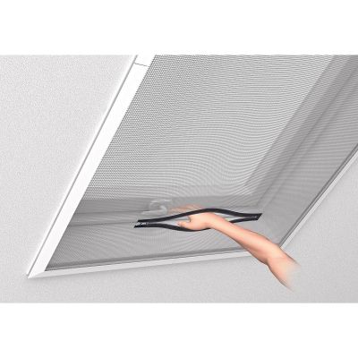 3. MOSKITIERA OKNO DACH 140X170 BIAŁA POLIESTER+TAŚMA RZEP