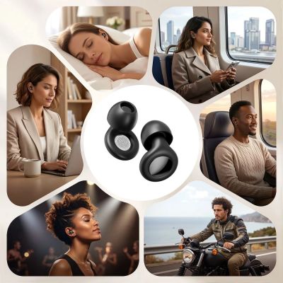 9. Zatyczki do uszu Tech-Protect QuietFit silikonowe z filtrem akustycznym - czarne