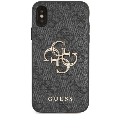 3. Etui Guess 4G Big Metal Logo na iPhone X / XS - szare