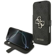 Etui Guess Book 4G Metal Logo na iPhone 18 Pro / 17 Pro - czarne