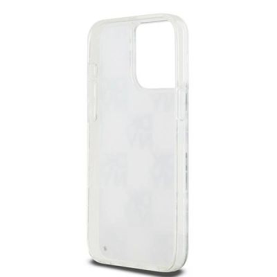 7. Etui DKNY Liquid Glitter Multilogo na iPhone 15 Pro Max - białe