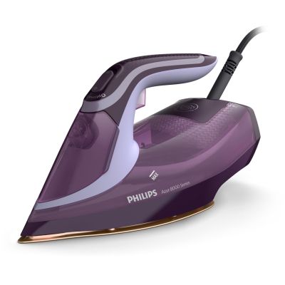 9. Philips | DST8021/30 | Żelazko parowe | Ciągła para 55 g/min | Wydajność silnego uderzenia pary 240 g/min | Purpura
