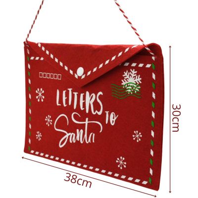 19. KOPERTA ŚWIĄTECZNA LIST DO ŚWIĘTEGO MIKOŁAJA FILCOWA 38x30CM LETTERS SANTA
